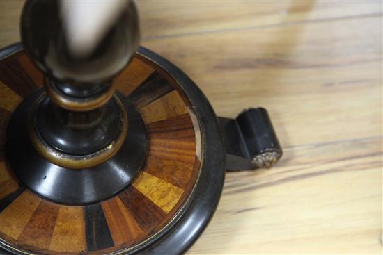 A 19th century circular specimen marble topped occasional table, W.1ft 7in.